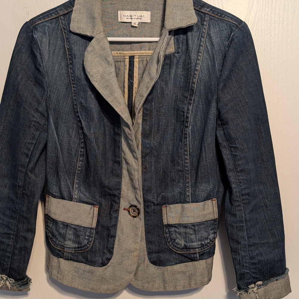 Habitual Women's Dark Blue Jean Jacket